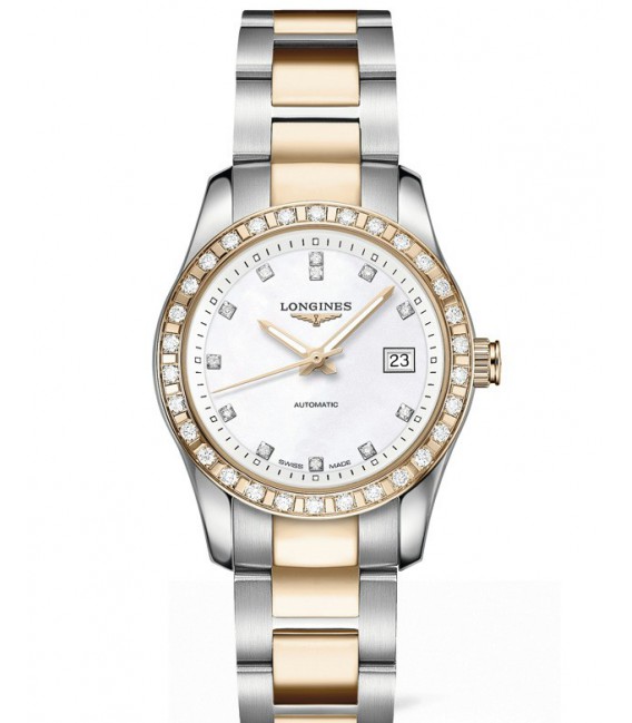 Reloj para mujer Longines Conquest Classic Acero/ Oro y Diamantes